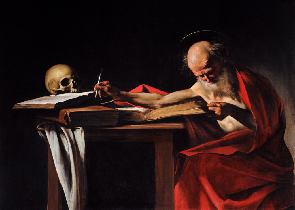 Sao jeronimo escrevendo caravaggio